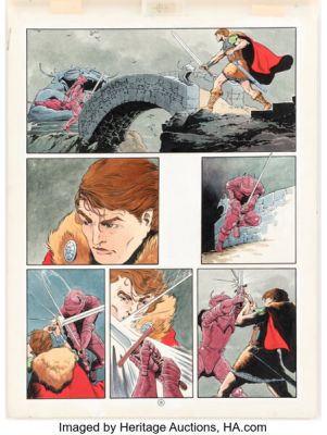 Charles Vess Marvel Graphic Novel #15 - The Raven Banner Story Page 57 Original Art (Marvel, 1985). | Heritage