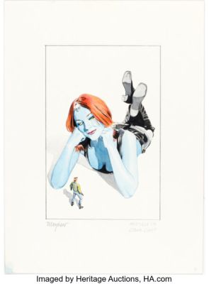 Mike Mayhew Mystique #13 Cover Painting Preliminary Original Art (Marvel, 2004). | Heritage