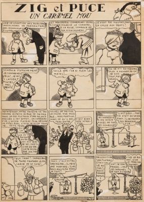 Saint Ogan Alain Zig... | Lot 193 - SAINT OGAN Alain Zig et Puce Planche Un caramel mou... | Neo Enchères