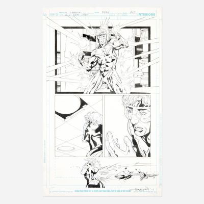 Lot 259 - Aaron Lopresti and Matt Ryan, Justice League: Generation Lost #1 Story Page 20 Original Art (DC Comics, 2010) | Landry Pop Auctions