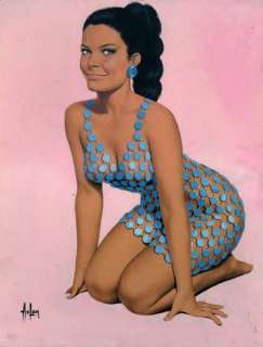 Aslan | Pin-up du magazine Lui n° 35, Novembre 1966 Gouache originale signée | Kahn et Associés