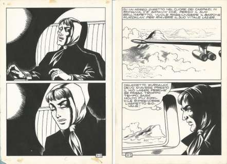 Satanik #50 - Magnus - 2x original pages "La Stirpe dei Vampiri" - Page volante - (1966) | Catawiki
