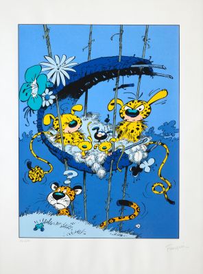 Franquin - Sérigraphie... | Lot 112 - FRANQUIN - sérigraphie « Le Nid des Marsupilamis »,... | Tessier Sarrou