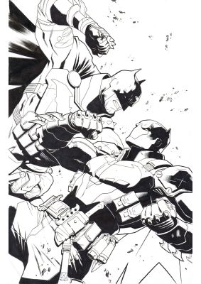 Jorge Molina - DC K.O: Knightfight #2 Variant Cover Original Art by Jorge Molina
