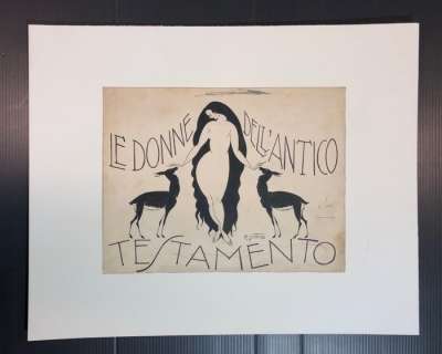 Renzo Ventura - "Le donne dell’Antico Testamento" Illustrazione Originale (Master Of Drawing) - Loose page | Catawiki