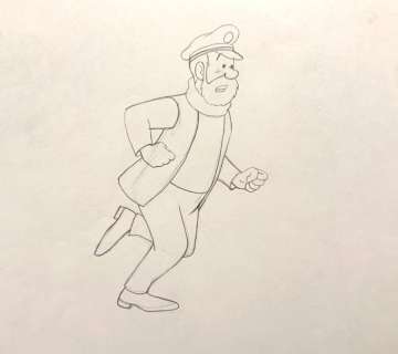 Tintin - Animation Production Drawing - Haddock - On a marché sur la lune - (années 60) | Catawiki