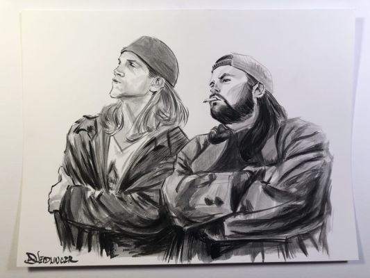 Dan Neidlinger | Jay and Silent Bob Ink Wash | Raremarq (Buy It Now)