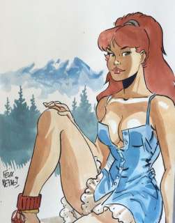 Meynet, Félix - Dessin original couleur - En montagne | Catawiki