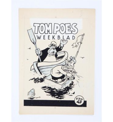 Lot 1032 - TOONDER, MARTEN (1912-2005) [MARTEN TOONDER STUDIO’S] ORIGINAL COVER TOM POES WEEKBLAD | Zwiggelaar Auctions