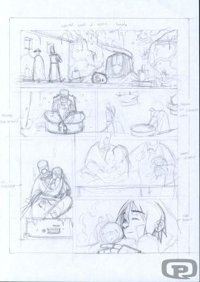 Sylvain Repos | Yojimbot, Volume 1, Storyboard Page 81 - Original Artwork by Sylvain Repos | Pulp’s Art