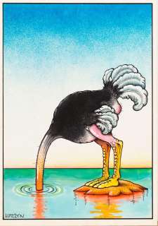 Edward Lutczyn (1947) | Edward Lutczyn | Struś, ilustracja | Desa Unicum