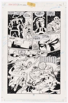 GREEN LANTERN/SILVER SURFER: UNHOLY ALLIANCES #NN FEBRUARY 1996 ORIGINAL ART PAGE BY RON MARZ. | Hake’s