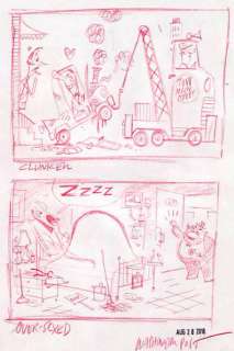 Bob Staake | Washington Post - 2 -up sketch! Bonus! ($65.00) | Comic Art Collective