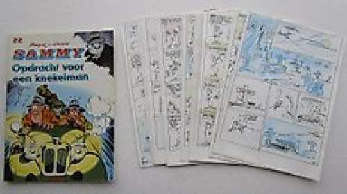 Raoul Cauvin - volledig uitgetekend scénario 44 pagina‘s - Sammy 22 - Opdracht voor knekelman - Loose page - (1987)