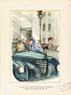 BARBARA SHERMUND. [ESQUIRE / NEW YORKER CARTOONIST] "This guy claims he left his driver’s license home in his other pants..." | Swann Galleries