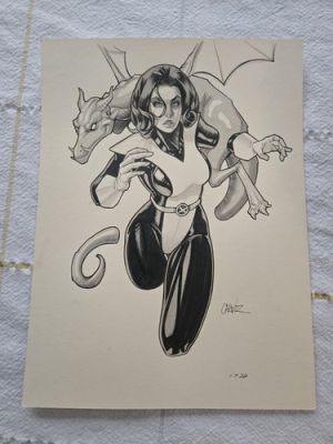 original,mario chavez,comic art,pinup,sketch,9"x12,shadowcat kitty pryde x-men | eBay US (Buy It Now)