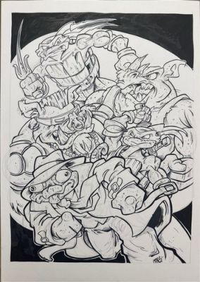 TMNT Original Comic Art 11x17 Pencil Ink - Infiltration in New York Chameleon | eBay US (Buy It Now)