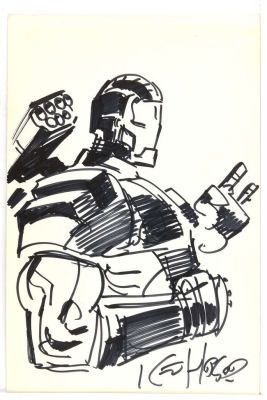 Lot 5312 - Kev Hopgood an artwork of Marvel Comics War Machine (1990s). | Ewbank’s