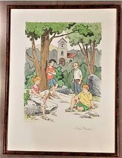 Maury, Alain - Dessin original couleur - Les 4 As en balade - (2007) | Catawiki