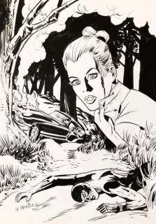 Diabolik - illustrazione originale - firmata CoA - Loose page | Catawiki