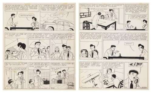 Beckers André | Les forbands du Soleil Levant 2 planches originales... | Vermot et Associés