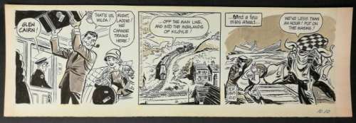 Secret Agent Corrigan # 10/10 - daily original strip art by Bob Lubbers (as Bob Lewis) - First edition - (1963) | Catawiki
