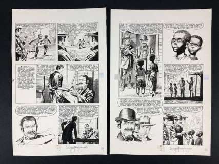 Storia del West #40 - "Pony Express" S. Tarquinio - 2x tavole originali - Loose page - First edition | Catawiki