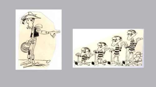 Bara - Morris | planche n°2b Ã  l’encre de Chine pour le récit… | Banque Dessinée