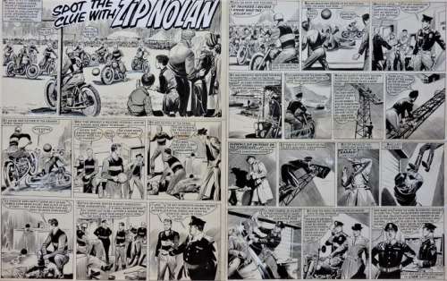 Bunn, Reg - 2x Originele pagina - Spot The Clue With Zip Nolan - (1965)