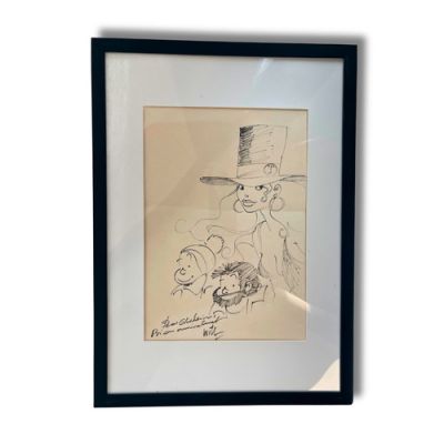 Dessin dédicacé représentant les personnages de bande dessinée Tif et Tondu-Will | eBay Europe (Buy It Now)