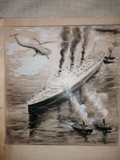 Ugo Matania - illustrazione originale - Loose page