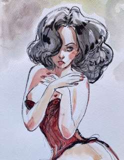 Corboz, Yannick - Dessin original - Le regard de Mathilde | Catawiki