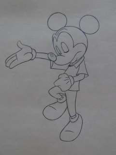 Walt Disney Studio’s - Original Animation Drawing Mickey mouse - Unique, hand drawing -COA included (1970) | Catawiki