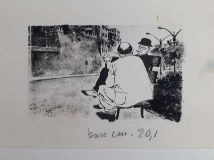 Dino Battaglia - illustrazione originale "Al Parco" - Loose page | Catawiki