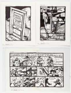 Kevin Eastman Mirage Mini Comics Collection "Casey Jones, Private Eye" Preliminary Original Art (Mirage, 1989).... (Total: 8 Original Art)