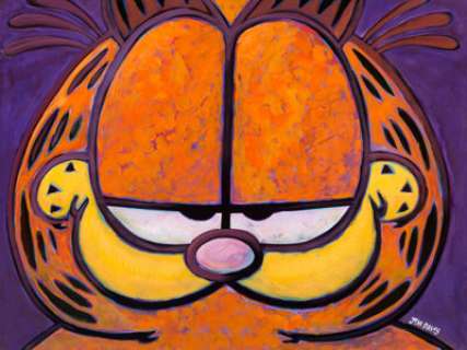 Jim Davis Studio - Garfield Painting Original Art (c. 1997). The trademark smirk of everyone’s favorite lazy cat - | Heritage