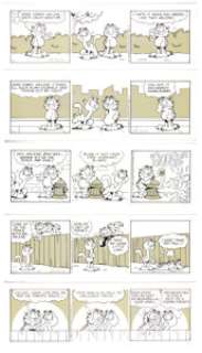 Jim Davis | Garfield Consecutive Daily Comic Strip Original Art Group of 6 (United Feature Syndicate, 1989). | Heritage
