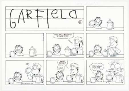 Davis, Jim | Jim Davis Garfield Sunday Comic Strip Original Art dated 5-20-07 (PAWS Inc./United Feature Syndicate, 2007).... | Heritage