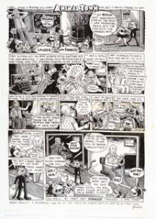 Deitch, Kim - Kim Deitch Animal Town Complete 1-Page Story Original Art (Fantagraphics Books, 2002)....
