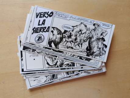 Hondo - 32x strisce originali - episodio completo " Verso la Sierra " - Loose page - (1956) | Catawiki