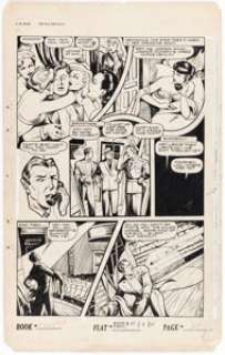 Blum, Alex - Alex Blum and Matt Baker Fight Comics #39 Story Page 3 Hooks Devlin Original Art (Fiction House, 1945)....