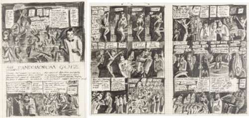 Kurtzman, Harvey | Harvey Kurtzman Humbug #5 Complete 3-Page Story Preliminary Original Art (Humbug Publications, 1957).... (Total: 2 Original Art) | Heritage