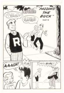 Harry Lucey | Archie #133 Partial Story "Passing the Buck" Original Art Group of 5 (Archie, 1962). (Total: 5 Original Art) | Heritage