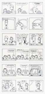 Jim Davis | Garfield Consecutive Daily Comic Strip Original Art Group of 6 (PAWS, 2010). (Total: 6 Original Art) | Heritage