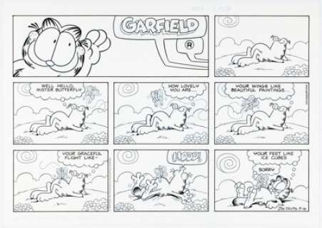 Jim Davis | Garfield Sunday Comic Strip Original Art dated 5-16-99 (PAWS, 1999). | Heritage