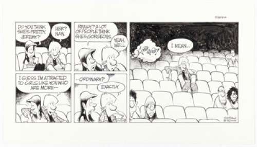 Jerry Scott and Jim Borgman Zits Sunday Comic Strip Original Art dated 9-28-14 (King Features Syndicate, 2014).