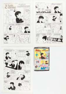 Ernie Colón (attributed) Richie Rich & Jackie Jokers #3 Three Complete Stories Original Art and Color Guides Group of 12 (Harvey, 1974). (Total: 12 Original Art) | Heritage