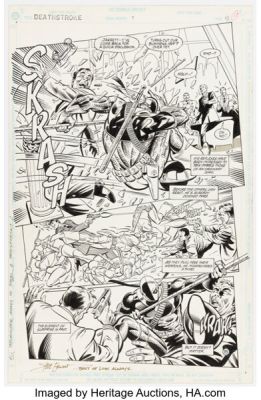 Steve Erwin and Will Blyberg Deathstroke, the Terminator #7 Story Page 15 Original Art (DC, 1992). | Heritage