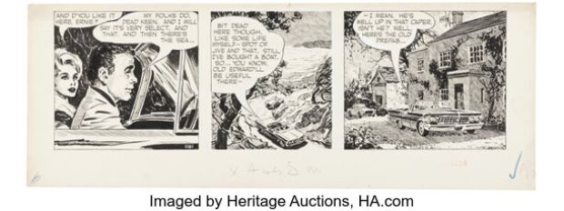 David Wright Carol Day #1161 Daily Comic Strip Original Art (London Daily Mail, 1960). | Heritage