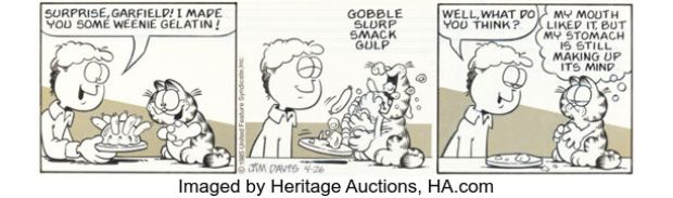 Jim Davis Garfield Daily Comic Strip Original Art dated 4-26-85 (United Feature Syndicate, 1985). | Heritage